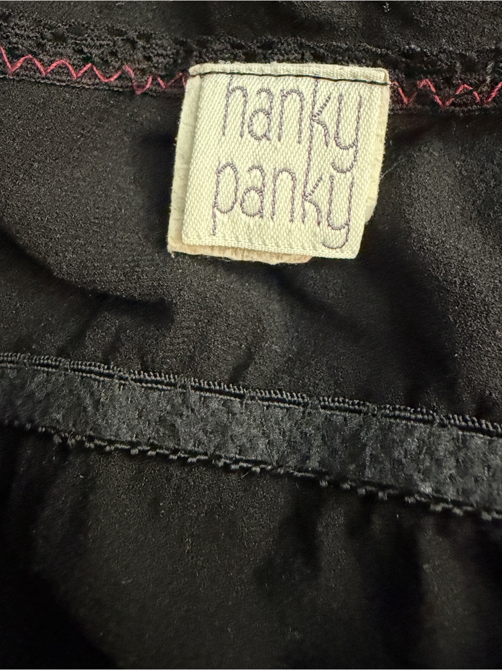 Hanky Panky Black & Pink Embroidered Chemise Slip - Women Intimates - Picture 3 of 4